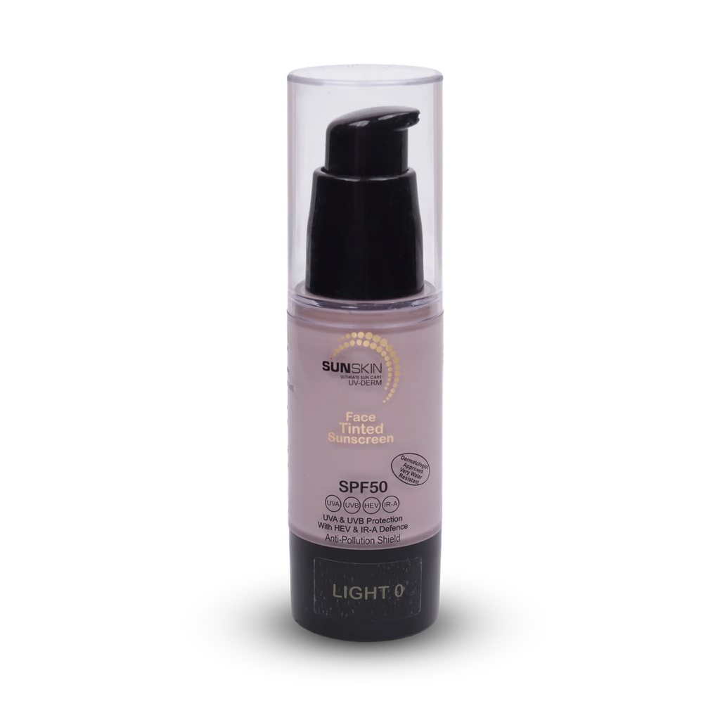 SUNSKIN Tinted Face Sunscreen SPF50 | Lightweight Cream Gel
