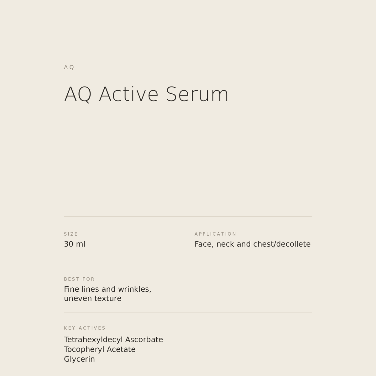 AQ Active Serum benefits