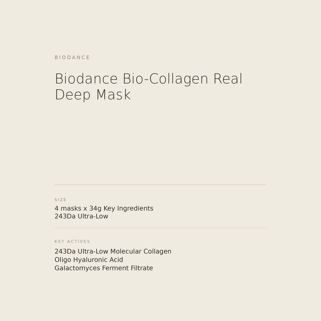 Biodance Bio-Collagen Real Deep Mask benefits