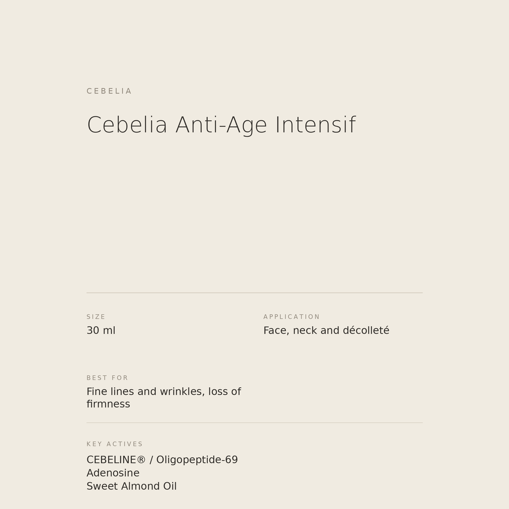 Cebelia Anti-Age Intensif benefits