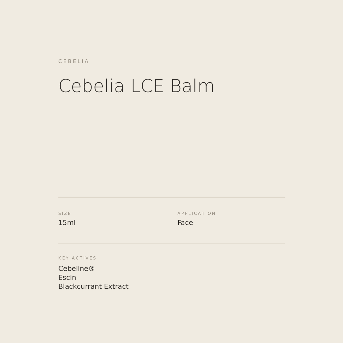 Cebelia LCE Balm benefits