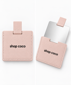 Mini Portable Stainless Steel Card Makeup Mirror with Square Sleeve