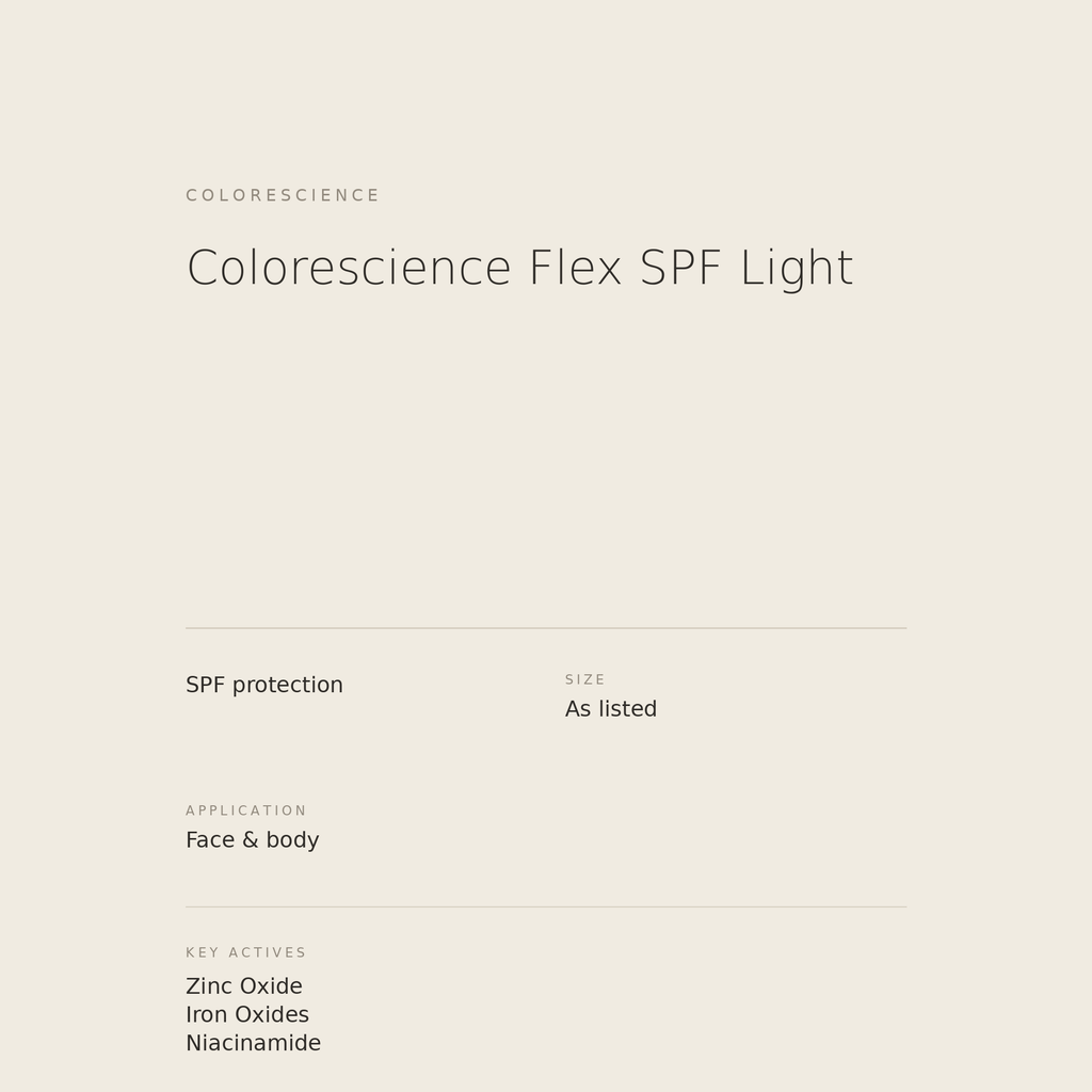 Colorescience Flex SPF Light benefits