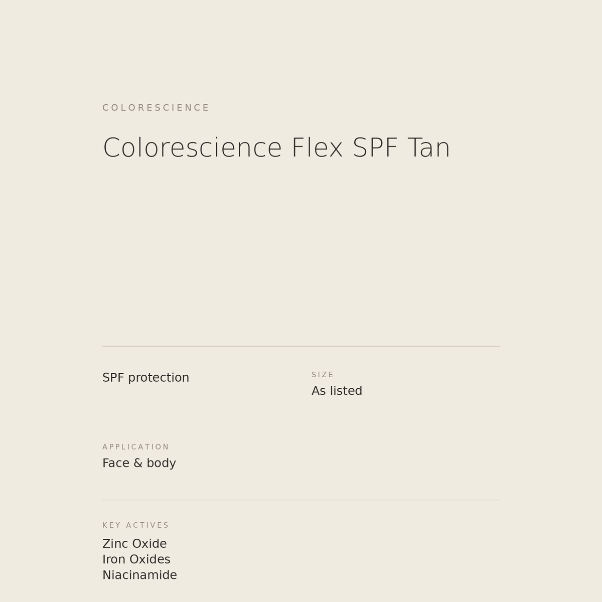 Colorescience Flex SPF Tan benefits