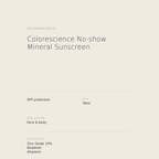 Colorescience No-show Mineral Sunscreen benefits