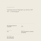 Colorescience Peptide Lip Shine SPF 30 Champagne benefits
