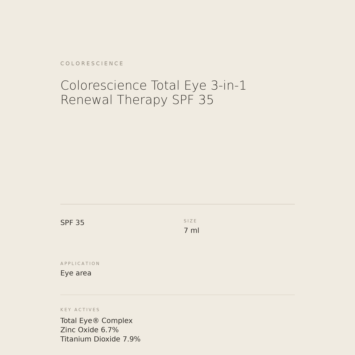 Colorescience Total Eye 3-in-1 Renewal Therapy SPF 35 benefits