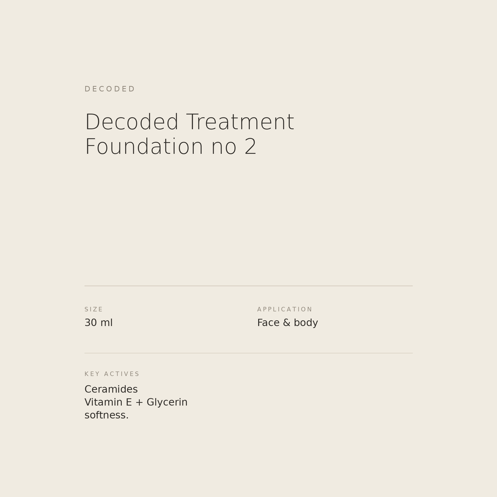 Decoded Treatment Foundation no 2 benefits
