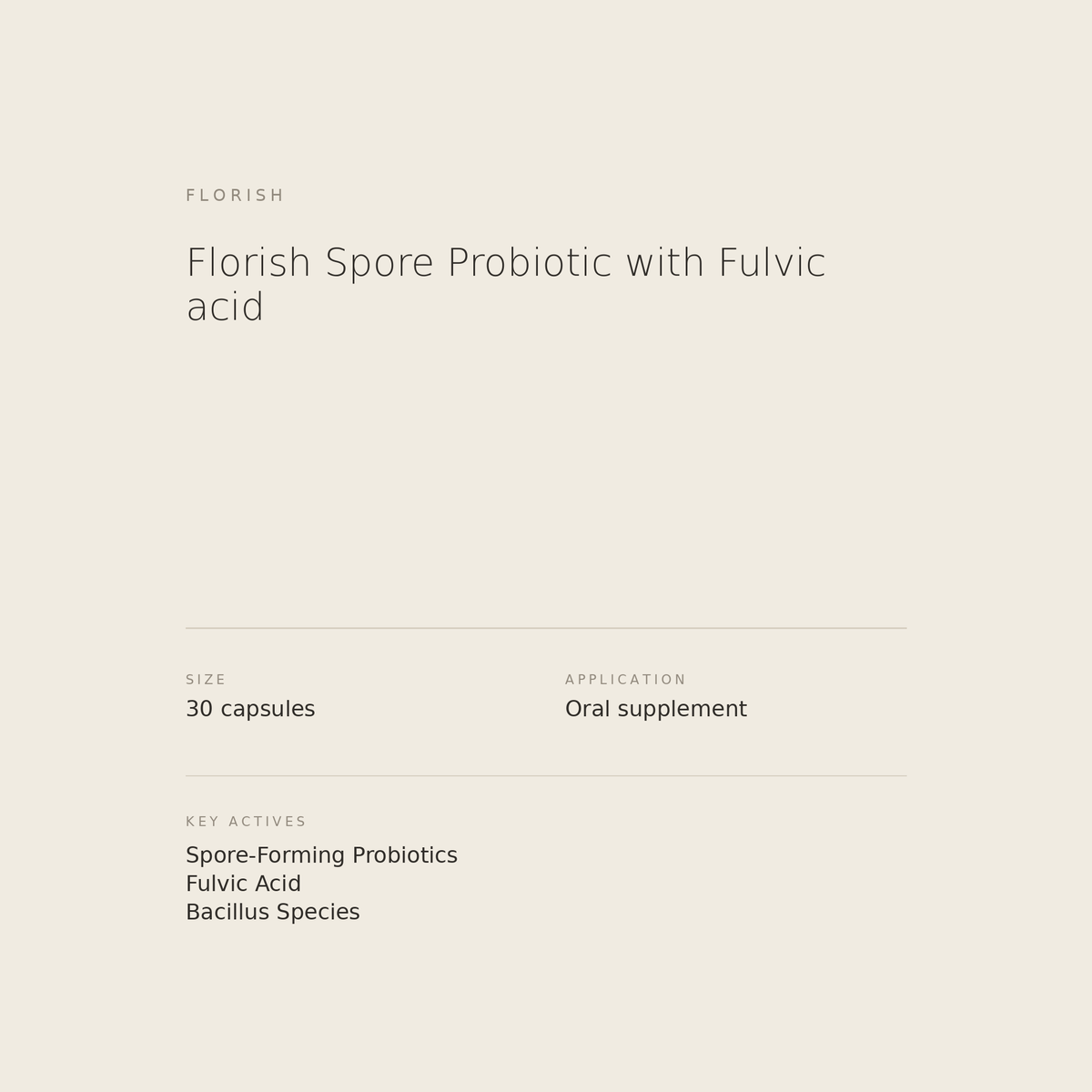 Florish Spore Probiotic with Fulvic acid benefits