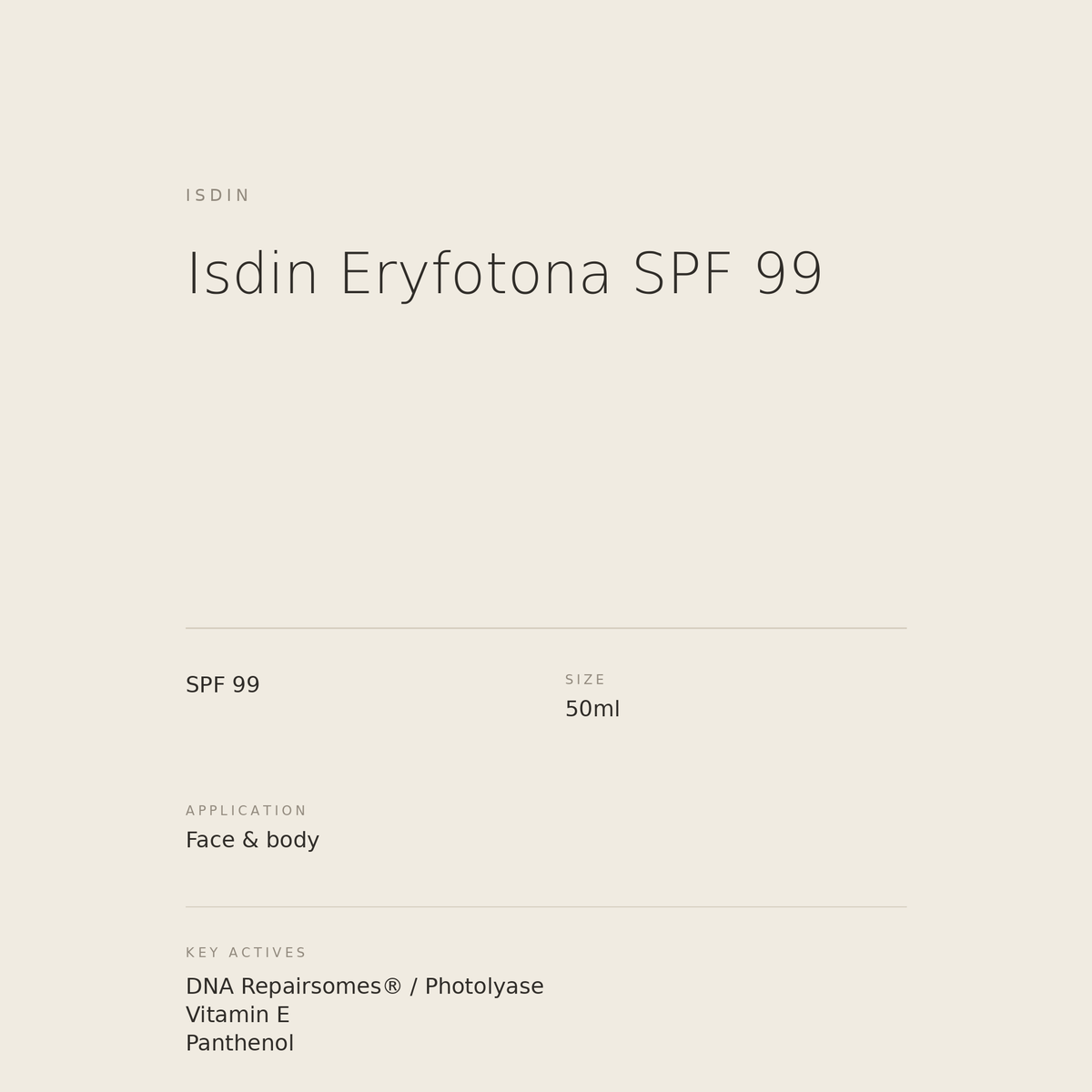 Isdin Eryfotona SPF 99 benefits