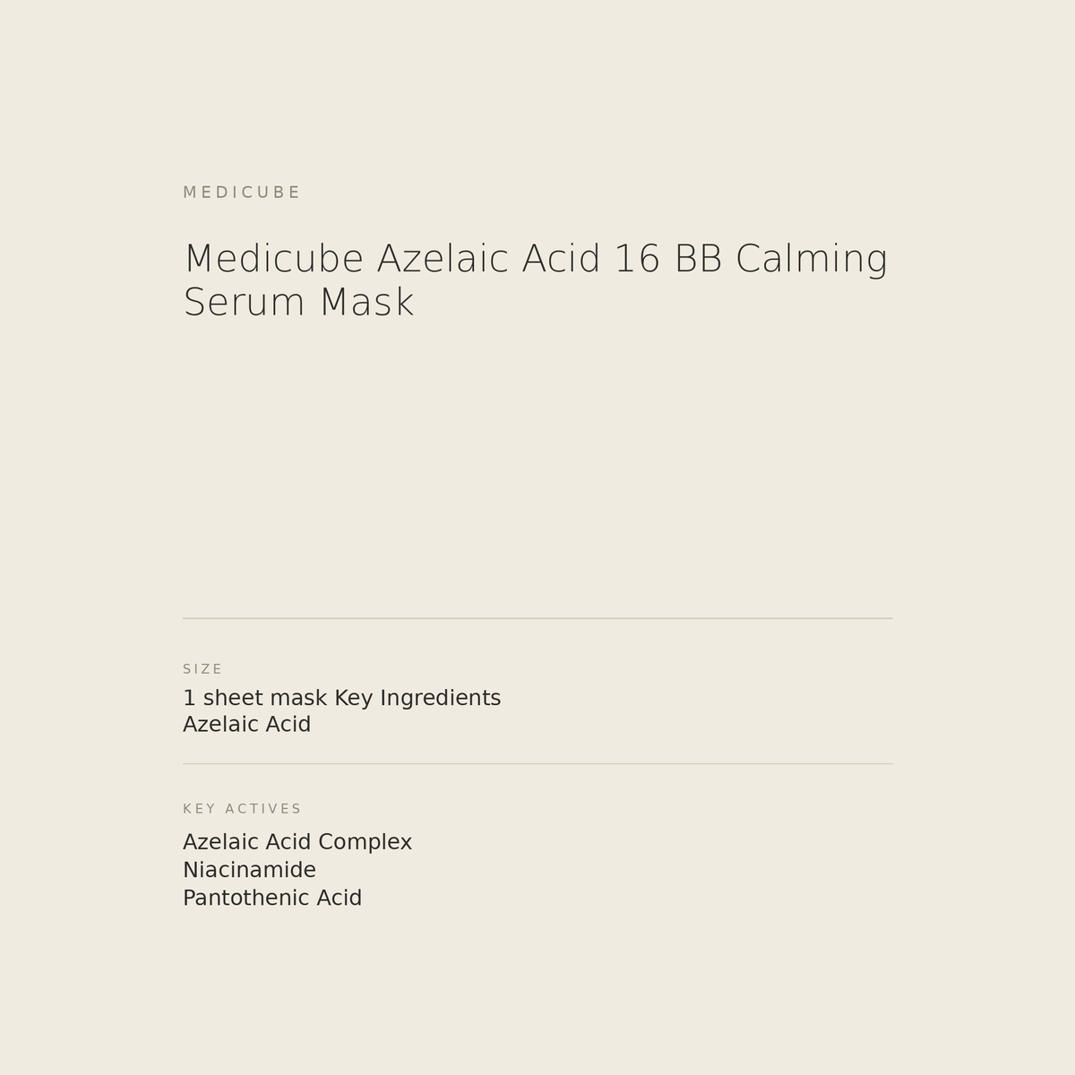 Medicube Azelaic Acid 16 BB Calming Serum Mask benefits