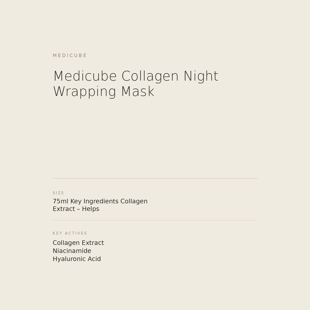 Medicube Collagen Night Wrapping Mask benefits
