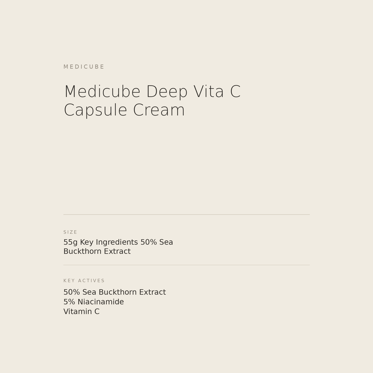 Medicube Deep Vita C Capsule Cream benefits