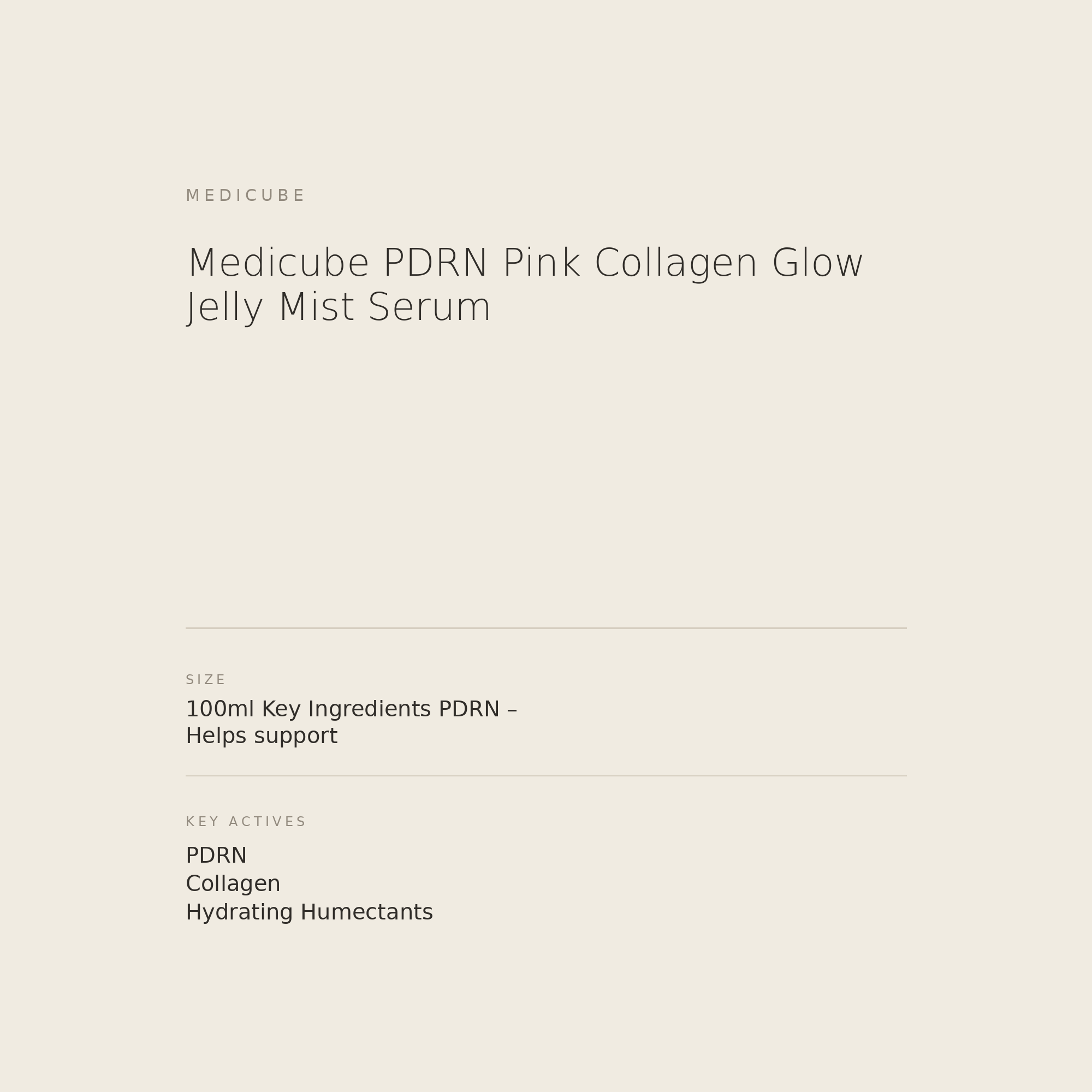 Medicube PDRN Pink Collagen Glow Jelly Mist Serum benefits