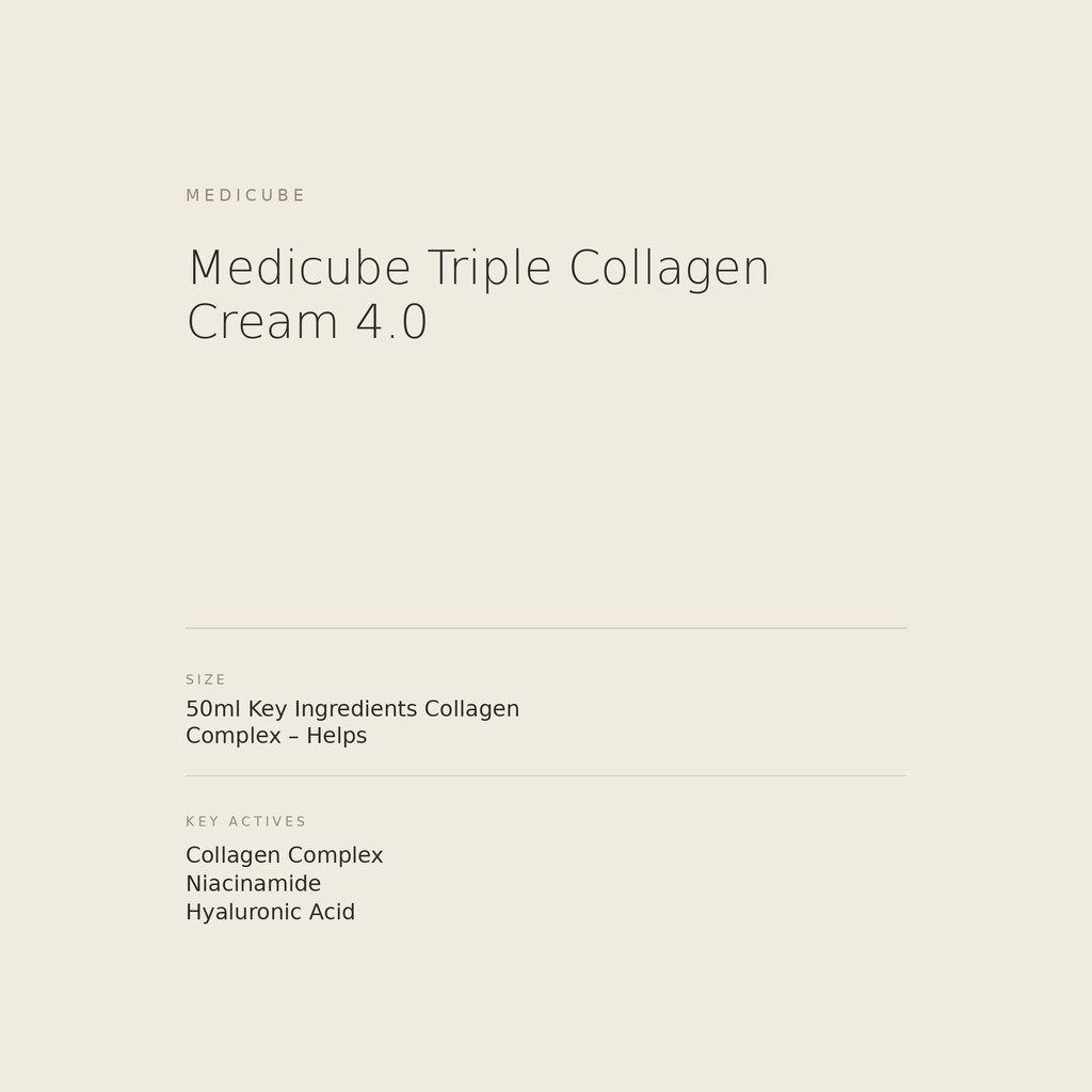Medicube Triple Collagen Cream 4.0 benefits