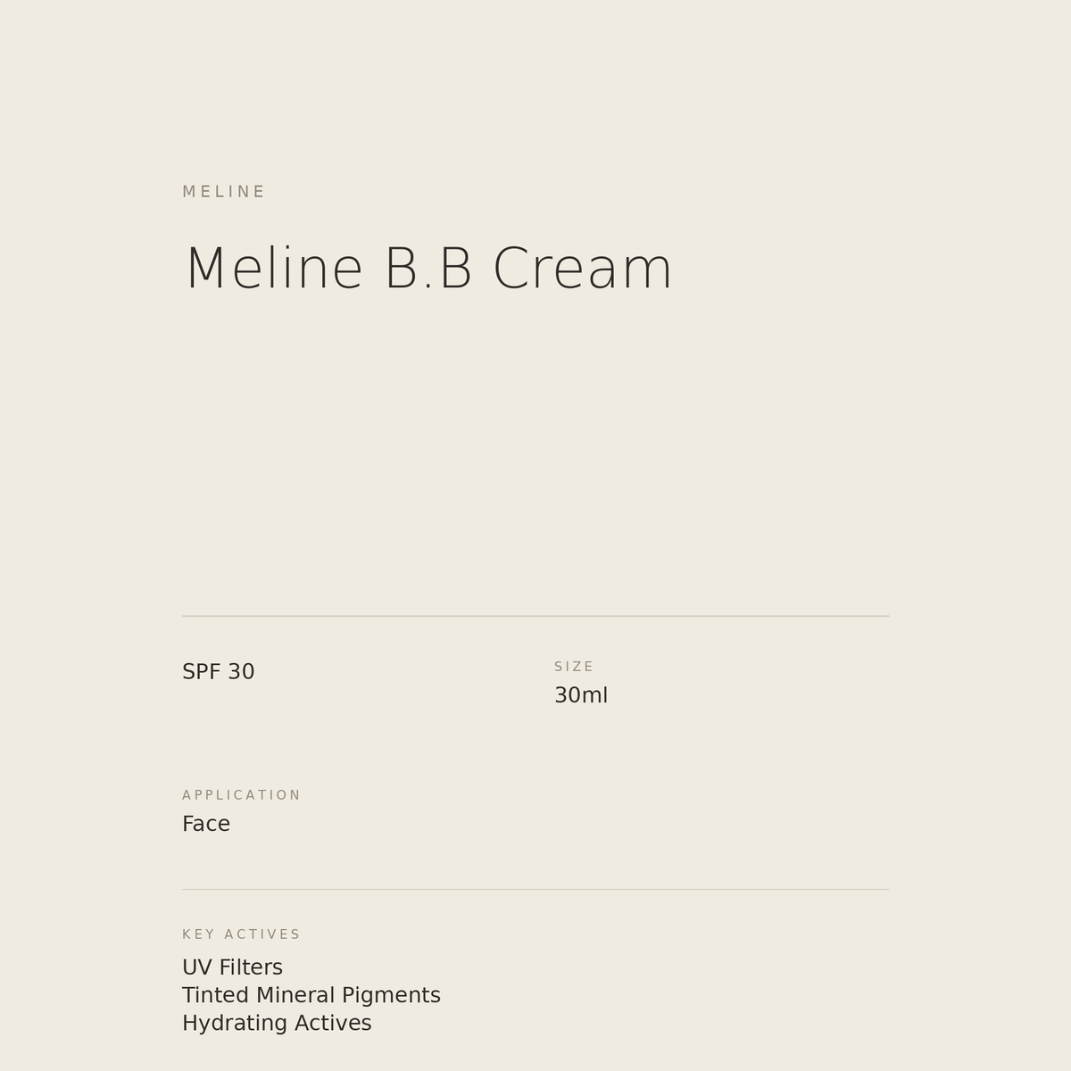 Meline B.B Cream benefits