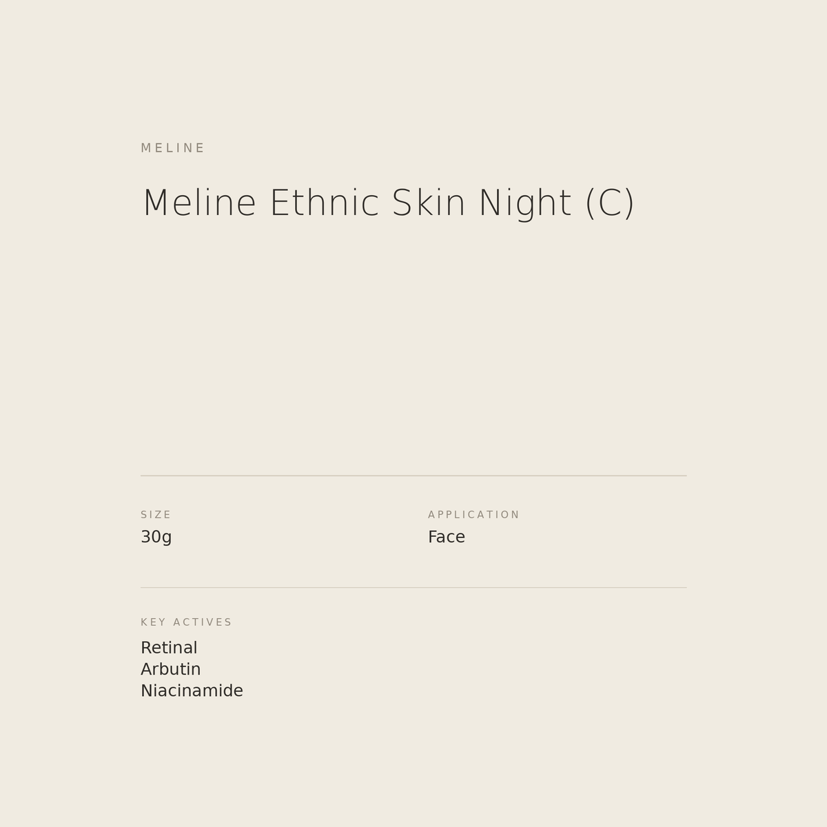 Meline Ethnic Skin Night C benefits