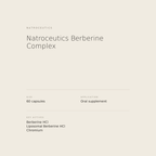 Natroceutics Berberine Complex benefits
