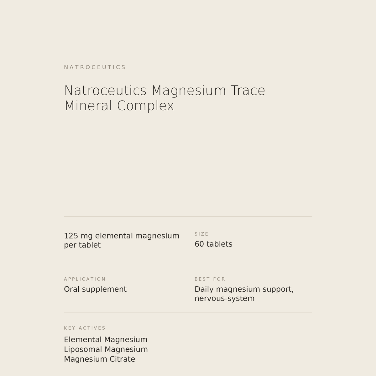 Natroceutics Magnesium Trace Mineral Complex benefits