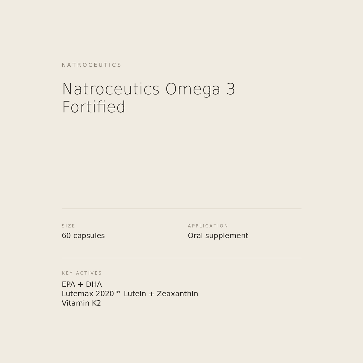 Natroceutics Omega 3 Fortified benefits