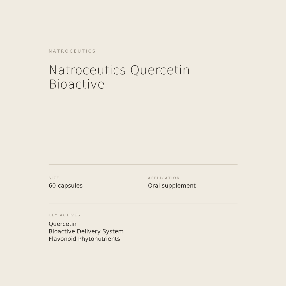 Natroceutics Quercetin Bioactive benefits