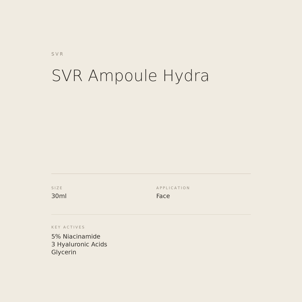SVR Ampoule Hydra benefits