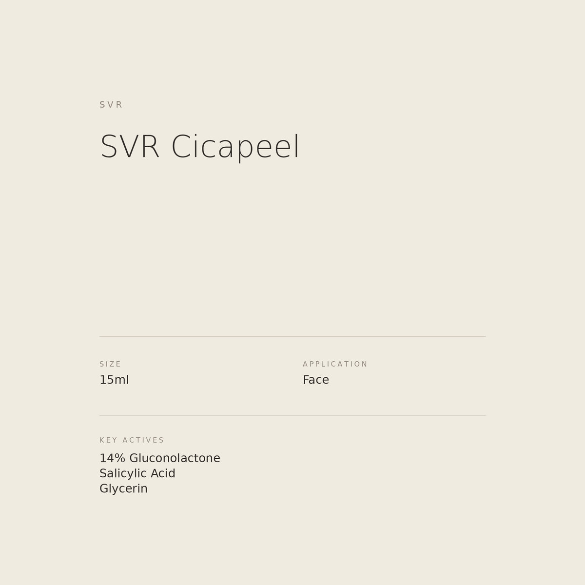 SVR Cicapeel benefits