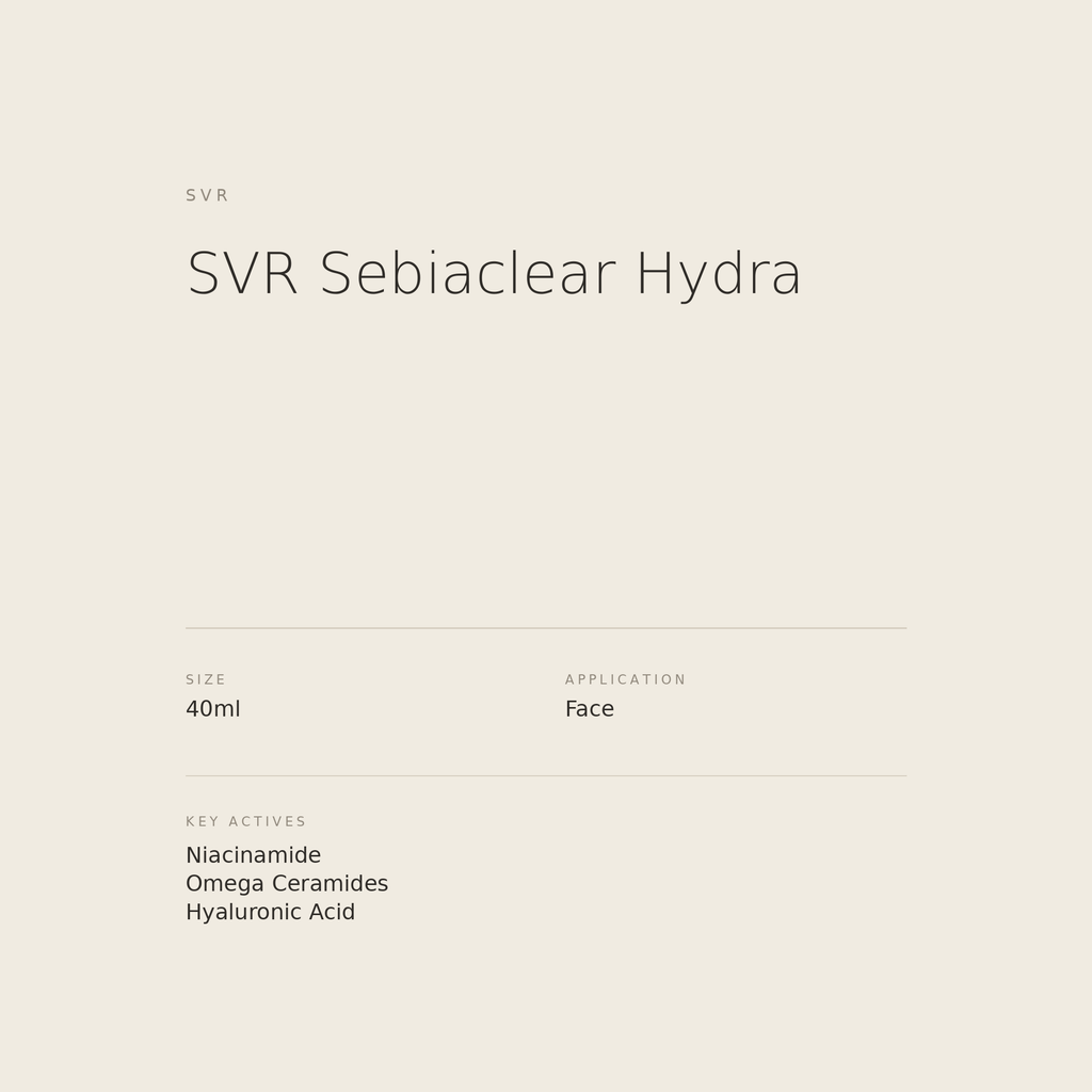 SVR Sebiaclear Hydra benefits