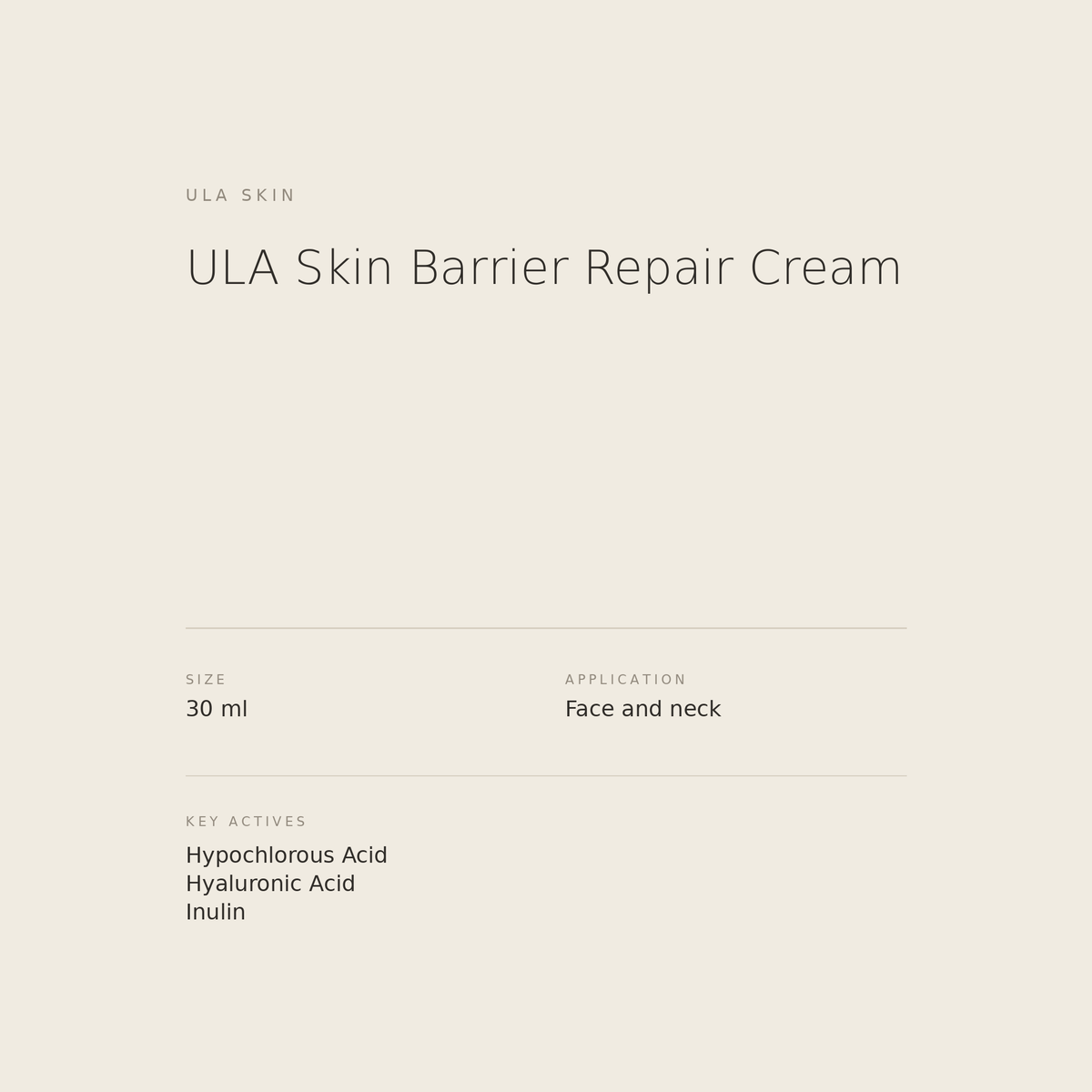 ULA Skin Barrier Repair Cream benefits