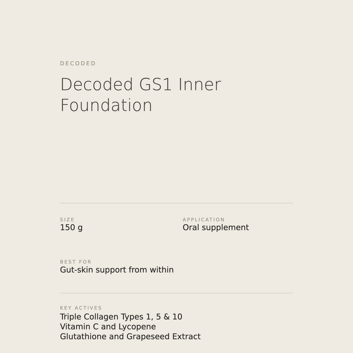 Decoded GS1 Inner Foundation benefits