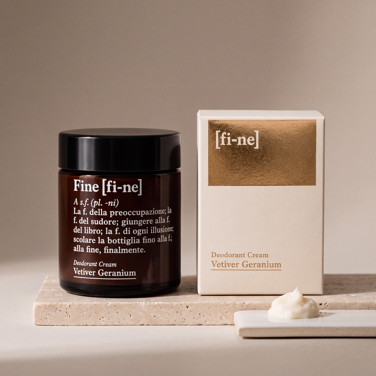 Fi-ne Vetiver Geranium Deodorant Cream