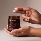 Fi-ne Vetiver Geranium – Deodorant Cream held in hands, editorial studio shot