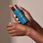 Colorescience Flex SPF Deep held in hands, editorial studio shot