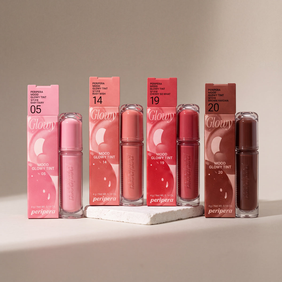 Peripera Mood Glowy Tint - editorial studio catalogue image