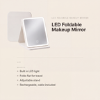 Portable LED Leather Foldable Makeup Mirror benefits