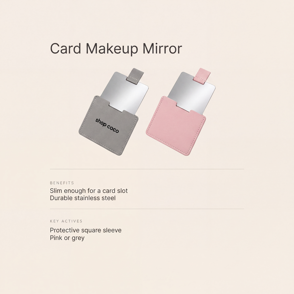 Mini Stainless Steel Card Makeup Mirror benefits