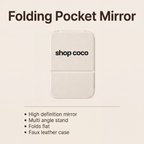 PU Faux Leather Folding Pocket Makeup Mirror benefits