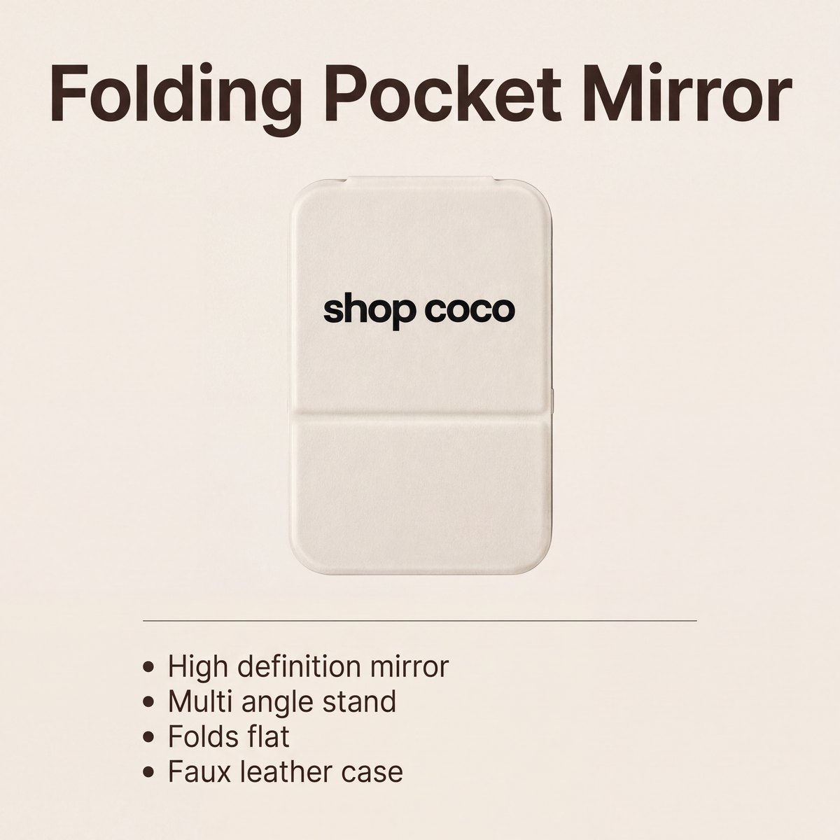 PU Faux Leather Folding Pocket Makeup Mirror benefits