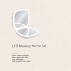 USB Touch Sensor LED Makeup Mirror 5X benefits