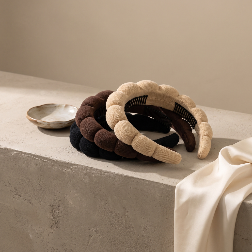 Wide Brimmed Anti Slip Headband with Comb