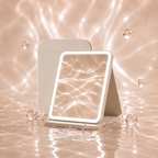 Portable LED Leather Foldable Makeup Mirror