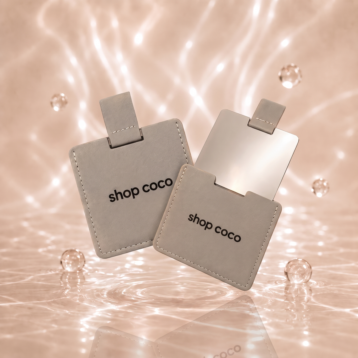 Mini Portable Stainless Steel Card Makeup Mirror